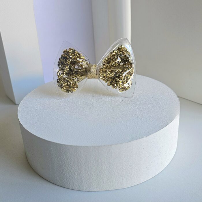 Moño Confetti Dorado