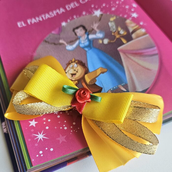 Moño Princesa Bella (La bella y la bestia)