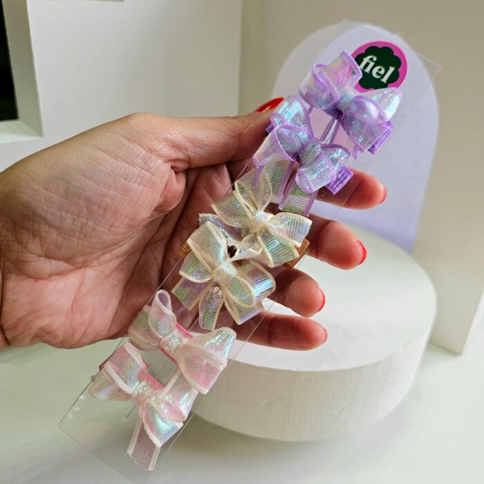 Set mini moños tornasol