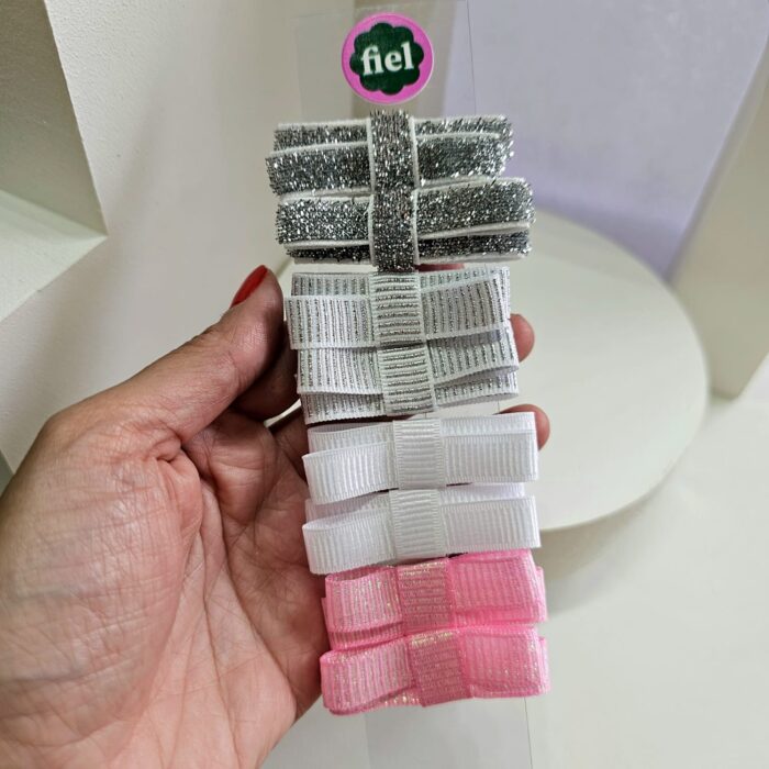 Set Mini moños brillantes